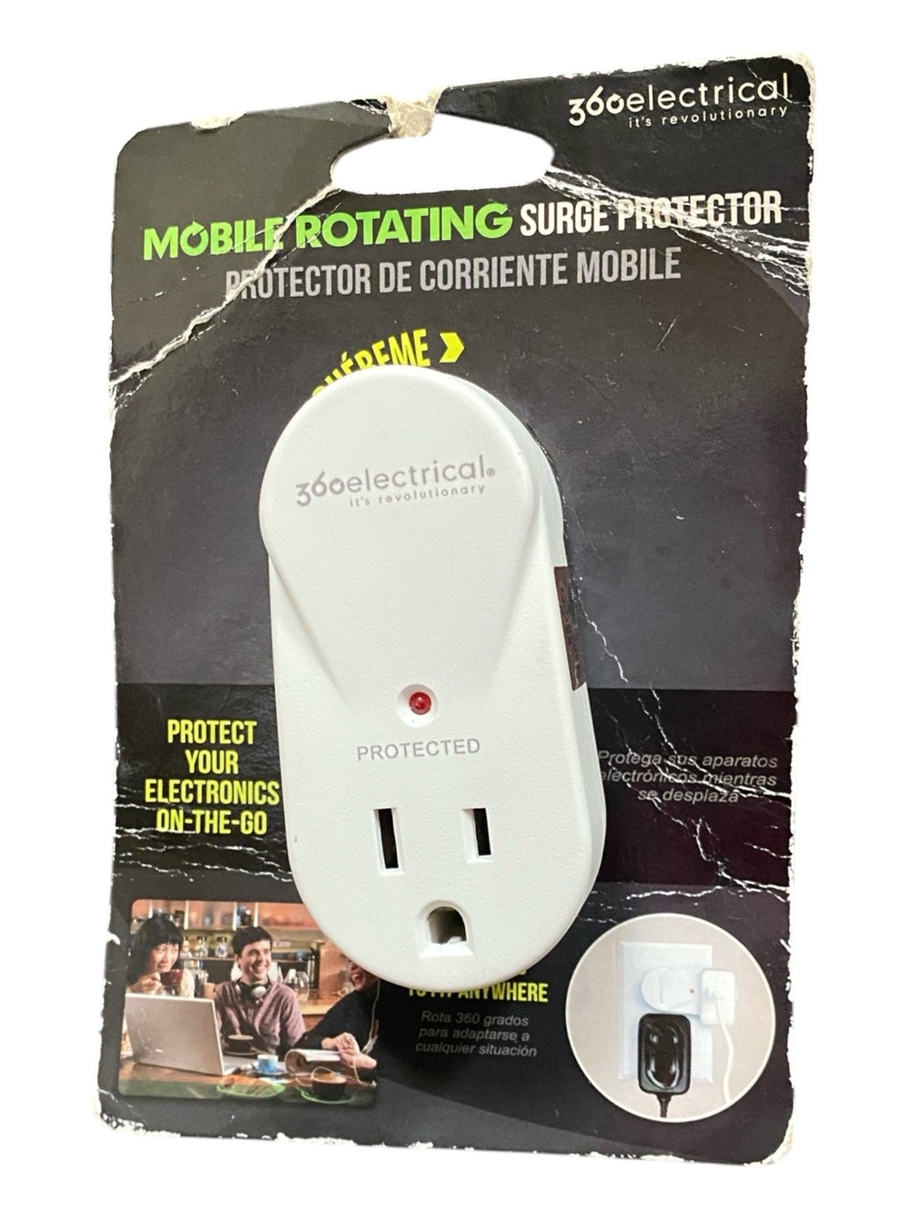 Electric Family Mobile Surge Protector - White and Green Packaging